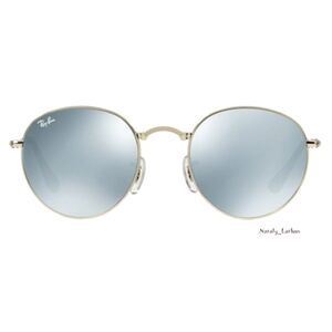 RayBan (Store Display) Round Metal Silver Mirror RB3447